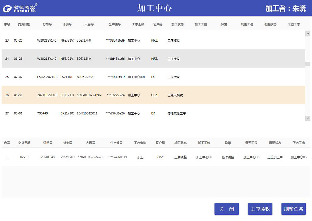 工序任务界面